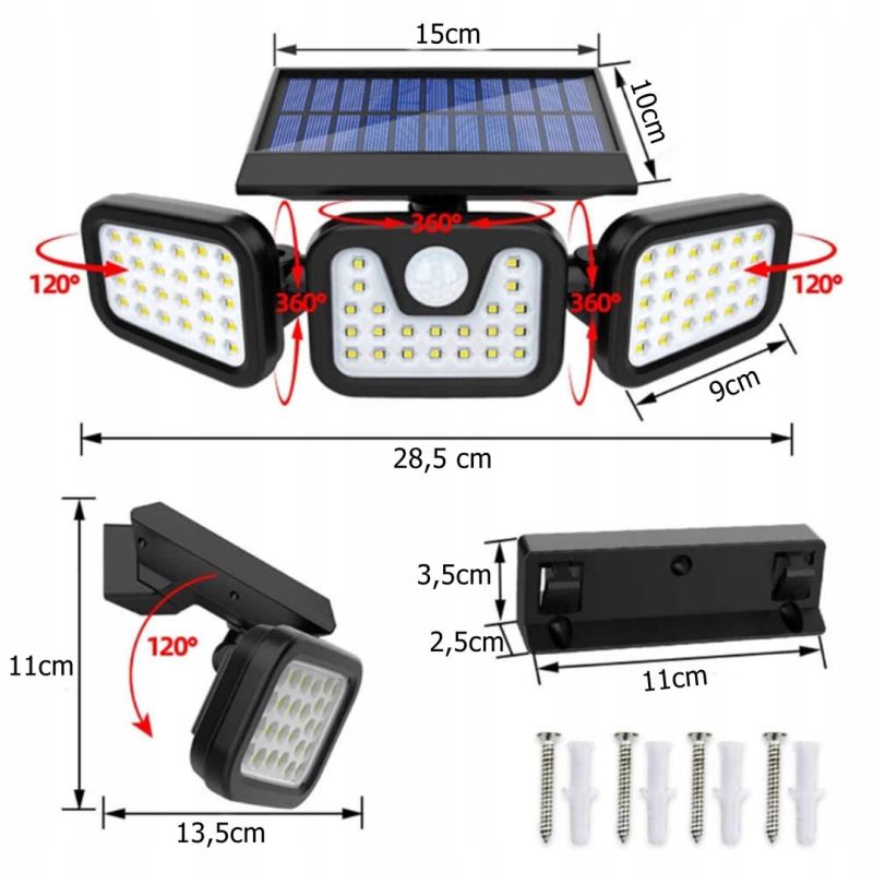 Lampa solarna 3 strony split - obrazek 15