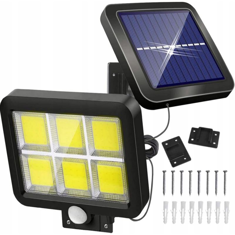 Lampa solarna 120 led 1+1 cob - obrazek 2