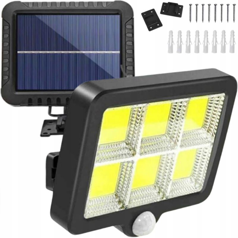 Lampa solarna 120 led 1+1 cob - obrazek 3
