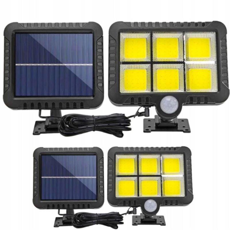 Lampa solarna 120 led 1+1 cob - obrazek 4