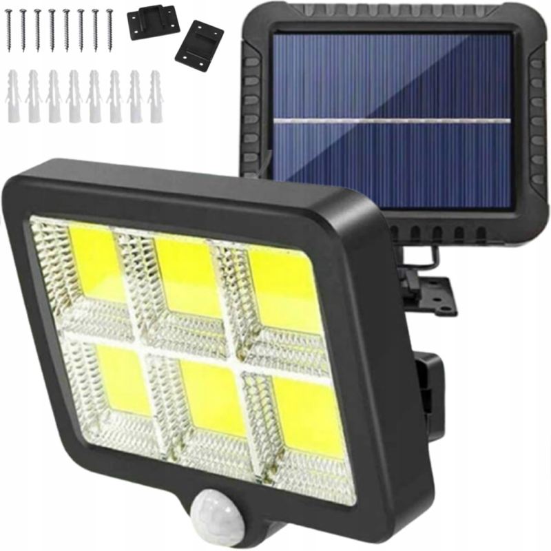 Lampa solarna 120 led 1+1 cob - obrazek 7