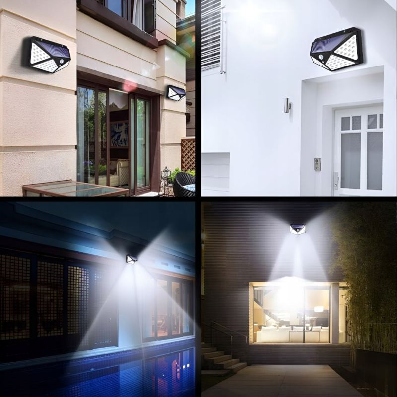 Lampa solarna 100 led 4 strony - obrazek 12