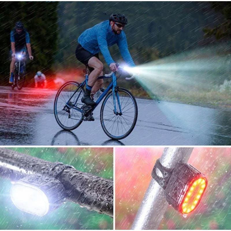 Zestaw lampek rowerowych małe okrągłe - obrazek 8