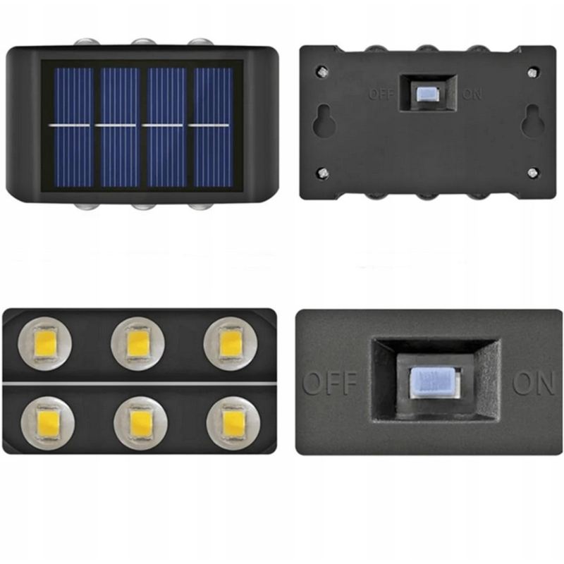 Lampa solarna ścienna 6 led ww - obrazek 7