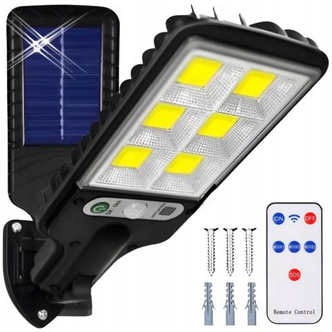 Latarnia solarna 6 el. z pilotem nowa