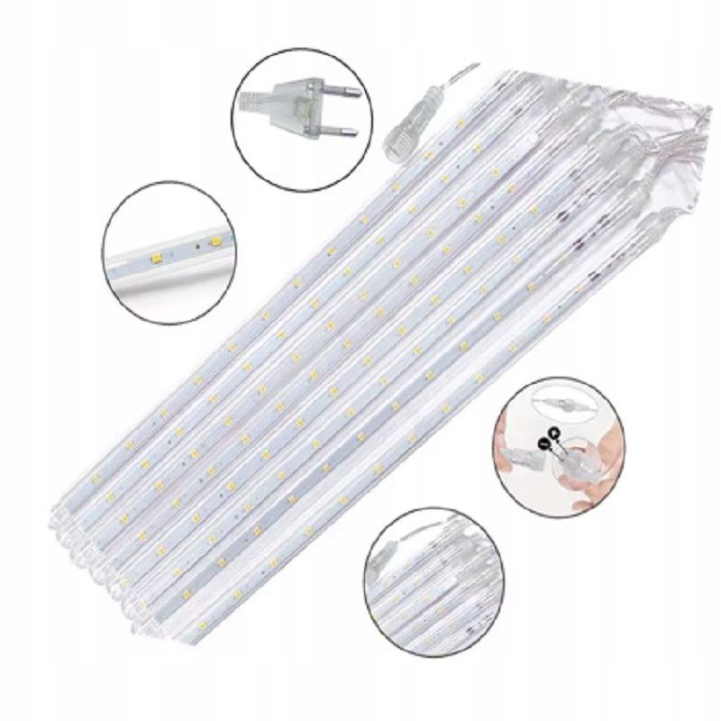 Lampki choinkowe 480 led sople cw - obrazek 3