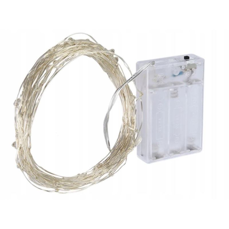 Lampki choinkowe drucik 50 led na baterie cw - obrazek 11