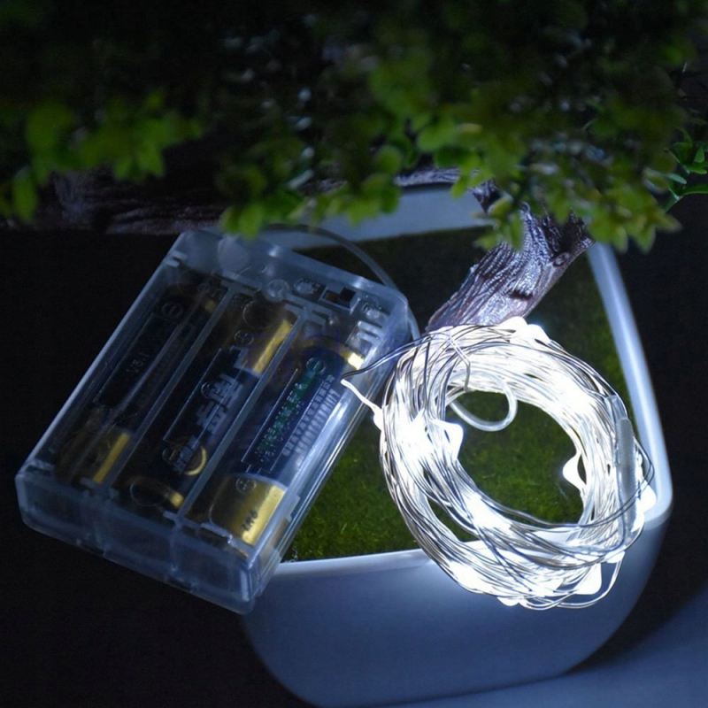 Lampki choinkowe drucik 50 led na baterie cw - obrazek 6