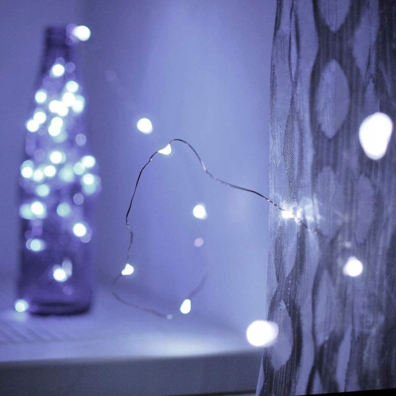 Lampki choinkowe drucik 50 led na baterie cw - obrazek 8