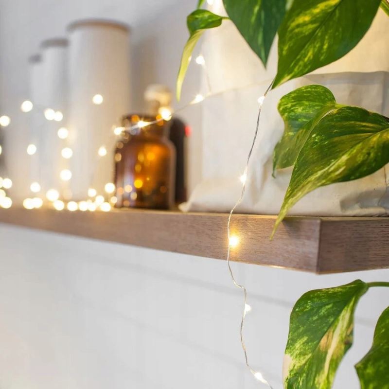 Lampki choinkowe drucik 50 led na baterie ww - obrazek 5