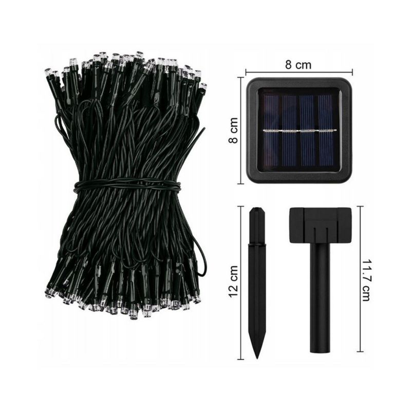 Lampki choinkowe solarne 100 led mc - obrazek 6