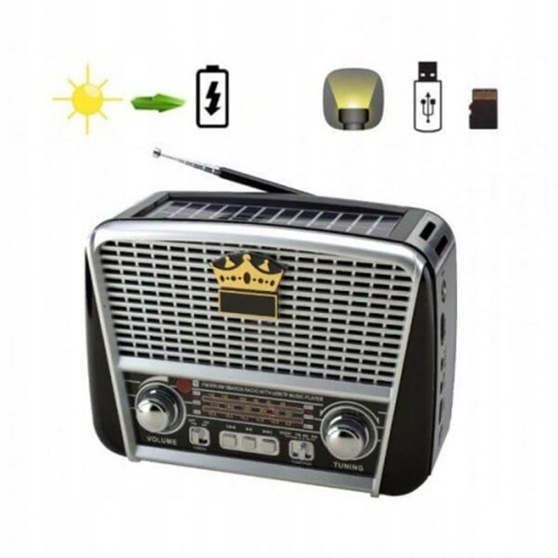 Radio kuchenne retro solar usb fw sd sieciowo-bateryjne przenośne - obrazek 14