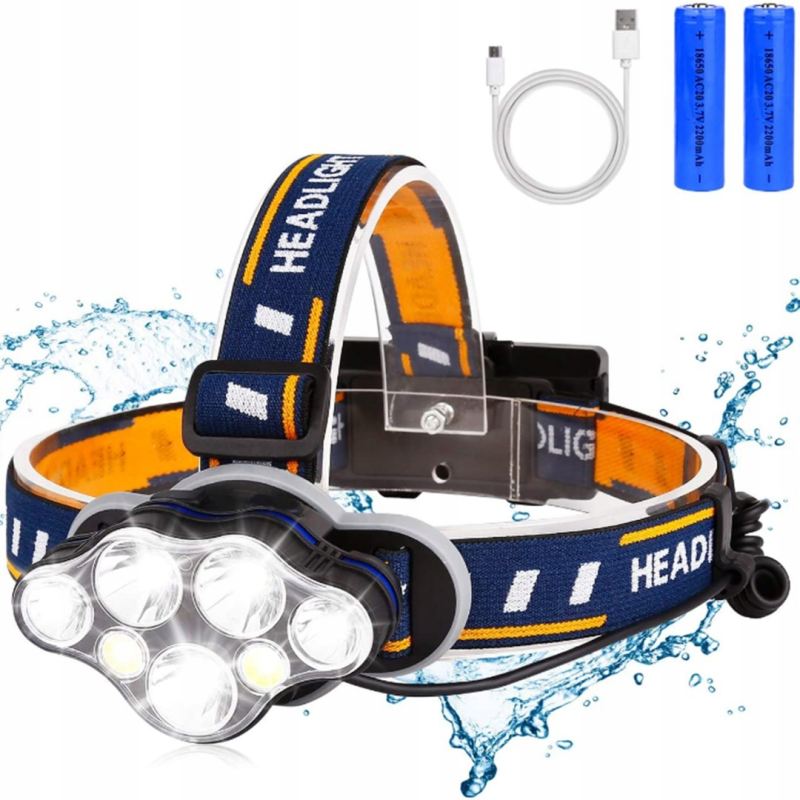 Latarka czołowa 7 led - obrazek 2