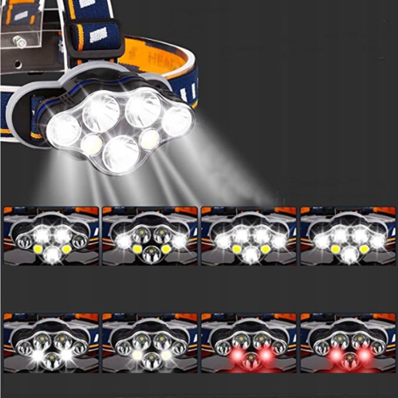 Latarka czołowa 7 led - obrazek 10