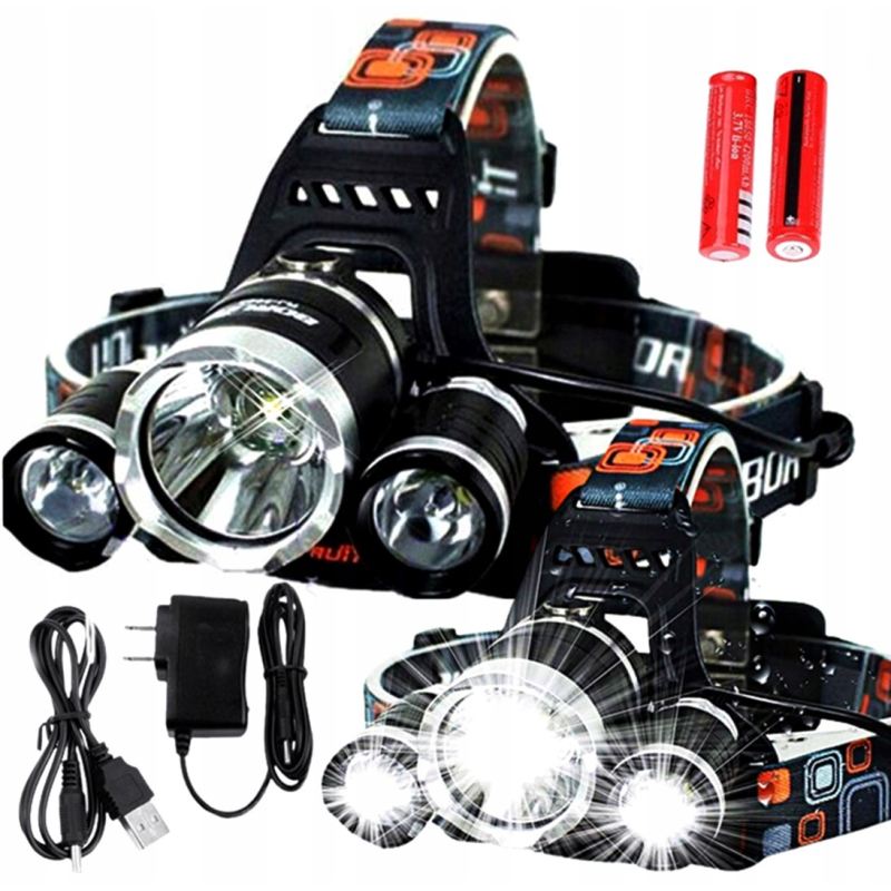 Latarka czołowa 3 led - obrazek 2