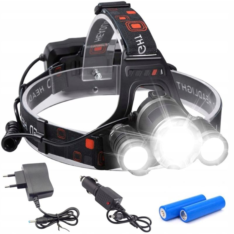Latarka czołowa 3 led - obrazek 3