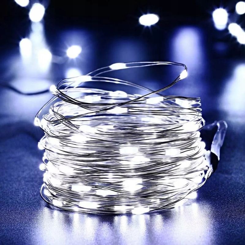 Lampki ogrodowe solarne drucik 200 led CW (50) - obrazek 12