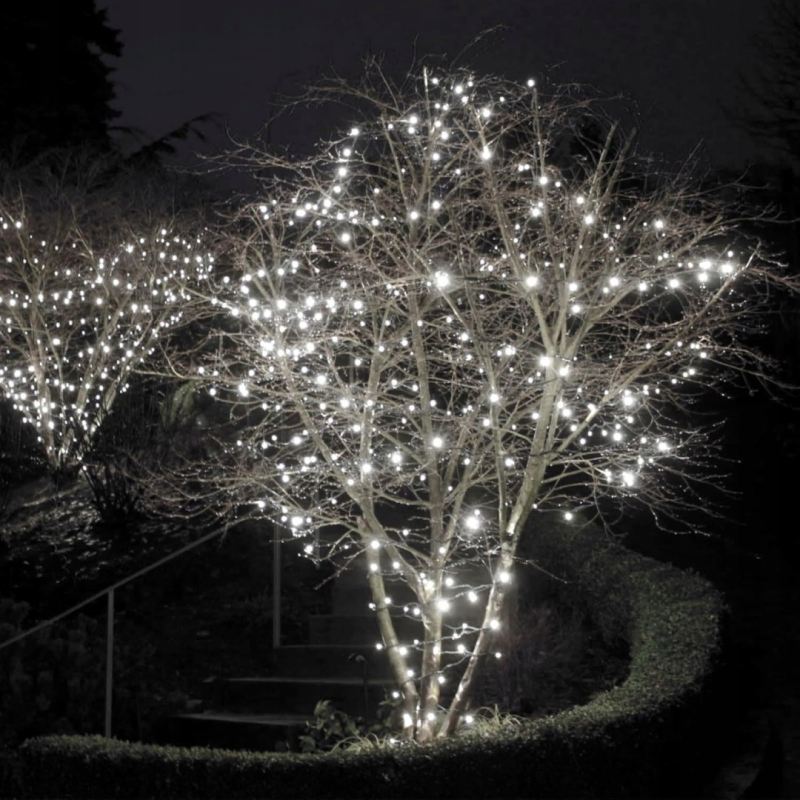 Lampki ogrodowe solarne drucik 300 led CW (50) - obrazek 5