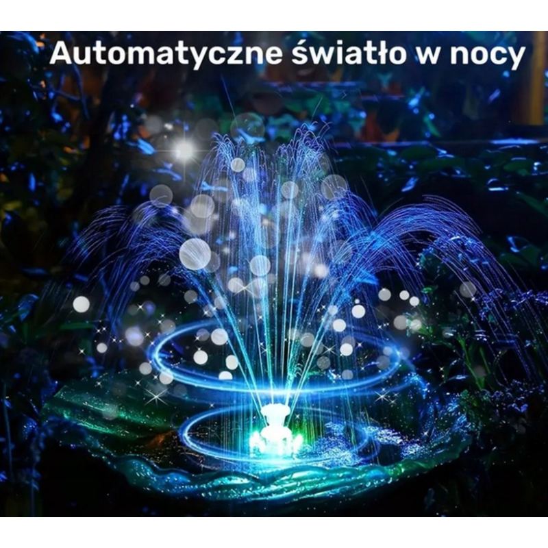 Fontanna solarna świecąca RGB (120) - obrazek 5