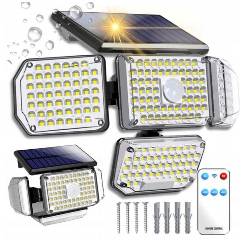 Lampa solarna 4 strony split + pilot (32) - obrazek 2
