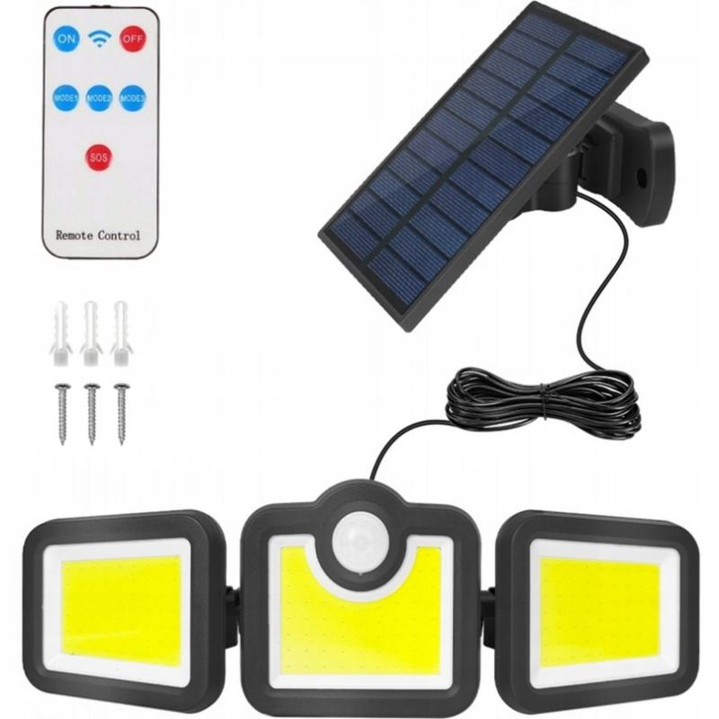 Lampa solarna 3 strony split 1+1 + pilot (40) - obrazek 3